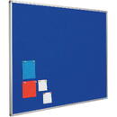 Smit Visual Supplies Panou textil albastru 90 x 120 cm, profil aluminiu SL, SMIT