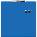 Tabla NOBO patrata, plastic, 36x36 cm, magnetica, include marker si magneti, albastru