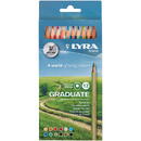 Articole pentru scoala Creioane colorate LYRA Graduate Graphite, 12 culori/cutie