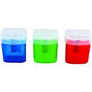 Ascutitoare plastic simpla cu container plastic Artiglio - culori asortate