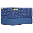 Tastatura DeLux bluetooth si wireless GM903CV Albastra