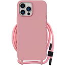 Husa Husa pentru iPhone 15 - Techsuit Crossbody Lanyard - Pink
