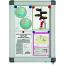 Smit Visual Supplies Avizier interior/exterior Recto, tabla alba magnetica, 9 x A4, 90 x 63 cm, SMIT