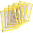 Buzunare prezentare pentru display, A4, (10 buc/set), rama metalica, TARIFOLD - galben