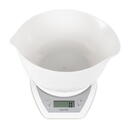 Cantar de bucatarie Salter 1024 WHDR14 Digital Kitchen Scales with Dual Pour Mixing Bowl White