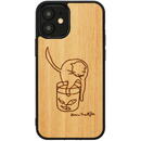 Husa MAN&amp;WOOD MAN&WOOD case for iPhone 12 mini cat with red fish
