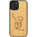 Husa MAN&amp;WOOD MAN&WOOD case for iPhone 12/12 Pro cat with red fish
