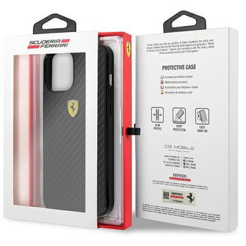 Husa Ferrari Husa On Track Real Carbon iPhone 12 Pro Max Negru