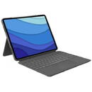 Logitech Combo Touch cu tastatura pentru iPad Pro 5th gen de 12.9inch, Layout UK, Oxford Grey
