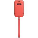 Husa Apple Leather Sleeve with MagSafe pentru iPhone 12 mini, Pink Citrus