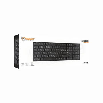 Tastatura SBOX K-18US 105butoane USB cu fir Negru