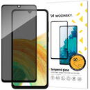 Folie de protectie Ecran Privacy WZK AntiSpy pentru Samsung Galaxy A33 5G A336, Sticla Securizata, Full Glue