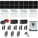 Invertoare solare PNI Kit fotovoltaic cu 8 panouri 370W monocristalin, 120 celule, 11A, include set conectori, cablu solar, accesorii de montaj, invertor solar si Dongle WLAN