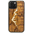 Husa Wooden case for iPhone 13 Mini Bewood Imbuia Mountains