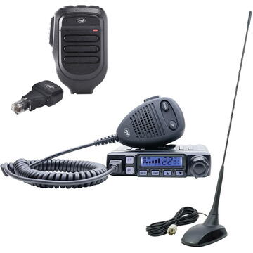 Statie radio Kit statie radio CB PNI Escort HP 7120 ASQ cu antena CB PNI Extra 48 si microfon suplimentar Dongle cu Bluetooth PNI Mike 65 inclus