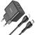 Incarcator de retea Incarcator Priza 2x Type-C, 35W + Cablu Type-C la Lightning - Hoco Triumph (N29) - Black