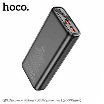 Baterie externa Baterie Externa 2xUSB, Type-C, Micro-USB, Fast Charge 65W, 3A, 20000mAh - Hoco Discovery Edition (Q13) - Black