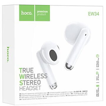 Hoco - Wireless Earbuds (EW34) - TWS with Bluetooth 5.3 - White