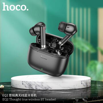 Hoco - Wireless Headset (EQ2) - TWS, Bluetooth 5.3, Voice Assistant Activation - Black
