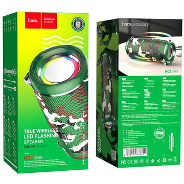 Boxa portabila Boxa Portabila Bluetooth 5.0, 2x5W - Hoco Xpress (HC2) - Camouflage Green