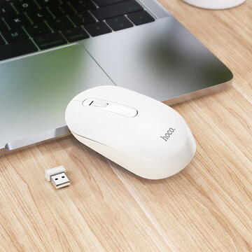 Mouse Hoco - Wireless Mouse (GM14) - 2.4G, 1200 DPI, 3D Button - White