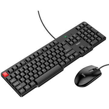 Tastatura Hoco - Keyboard and Mouse Set (GM16) - English Version, 1200 DPI - Black