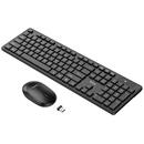 Tastatura Hoco Wireless Keyboard and Mouse Set (GM17) -  English Version, 800/1200/1600 DPI - Black