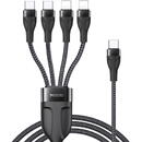 Cablu Type-C la 2 x Lightning, 2 x Type-C, 1.2m, 4A - Yesido (CA110) - Black