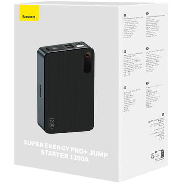 Baseus Super Energy Pro+ Powerbank Jump Starter 1200A - black