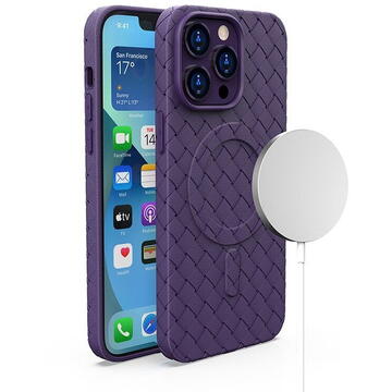 Husa Hurtel Woven Case for iPhone 14 - purple
