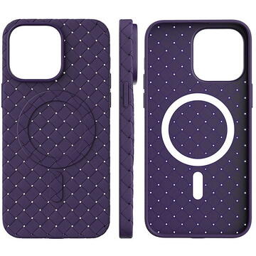 Husa Hurtel Woven Case for iPhone 14 - purple