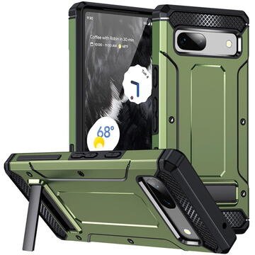 Husa Husa pentru iPhone 15 Plus - Techsuit Hybrid Armor Kickstand - Green