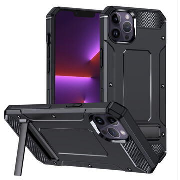 Husa Husa pentru iPhone 13 Pro - Techsuit Hybrid Armor Kickstand - Black