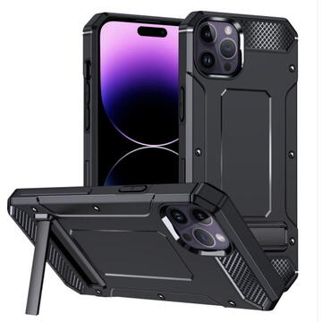 Husa Husa pentru iPhone 14 Pro Max - Techsuit Hybrid Armor Kickstand - Black