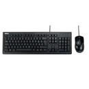 Kit Asus U2000 - Tastatura, USB, Black + Mouse Optic, USB, Black