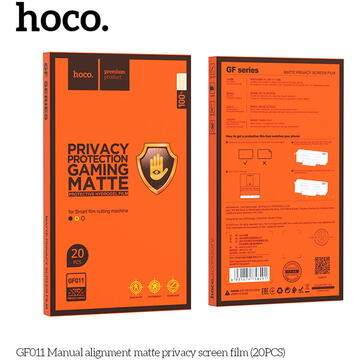 Hoco - (20 pack) Manual Alignment Matte Privacy Screen Film (GF011) - for Smart Film Cutting Machine - Transparent