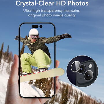 Folie Camera pentru iPhone 15/ 15 Plus - ESR Armorite Camera Lens Protectors - Clear