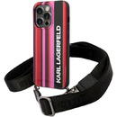 Husa Karl Lagerfeld KLHCP14LSTSTP iPhone 14 Pro 6,1" hardcase różowy/pink Color Stripes Strap