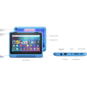 Tableta Amazon Fire HD8 Kids Pro (2022) 32GB 2GB RAM Blue
