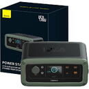 Powerstation Baseus IOTA, 90000 mAh, 450W, 8 Porturi, Display, Verde