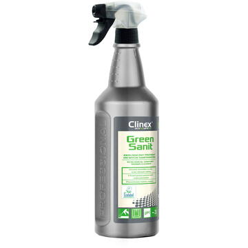 CLINEX Green Sanit, 1 litru, cu pulverizator, solutie pentru curatarea suprafetelor