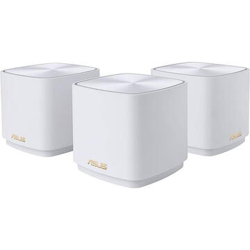Router wireless Asus ZenWiFi XD4 Plus (W-3-PK), AX1800 3-pack, Dual-Band, White