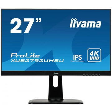 Monitor LED Iiyama 68.5cm (27") XUB2792UHSU-B5 16:9 4K DVI+HDMI+DP IPS retail