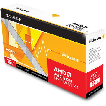 Placa video Sapphire AMD Radeon RX 7800 XT PULSE 16GB GDDR6 256bit