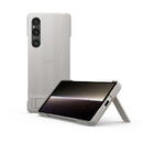 Husa Sony Style Cover Stand for Xperia 1 V Platinum Silver