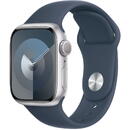 Smartwatch Apple Watch Series 9 GPS 45mm Silver Aluminium Case with Sport Band M/L Storm Blue EU
