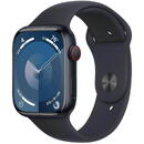 Smartwatch Apple Watch Series 9 GPS + carcasa cellular 45mm Midnight Aluminium cu Sport Band M/L Midnight