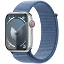 Smartwatch Apple Watch Series 9 GPS + Cellular 45mm Silver Aluminium Case with Sport Loop Winter Blue
