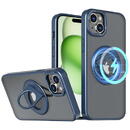 Husa Husa pentru iPhone 15 - Techsuit MagSafe Ghost Holder Series - Matte Blue