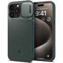 Husa Husa iPhone 15 Pro Max - Spigen Optik Armor - Abyss Green